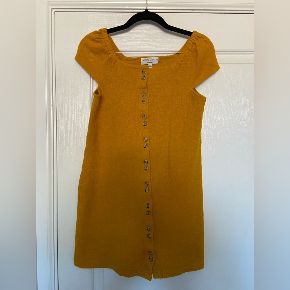 Madewell Mustard Button-Down Dress
